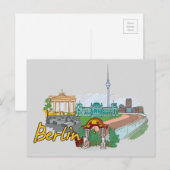 ドイツの有名な都市ベルリン ポストカード (正面/裏面)