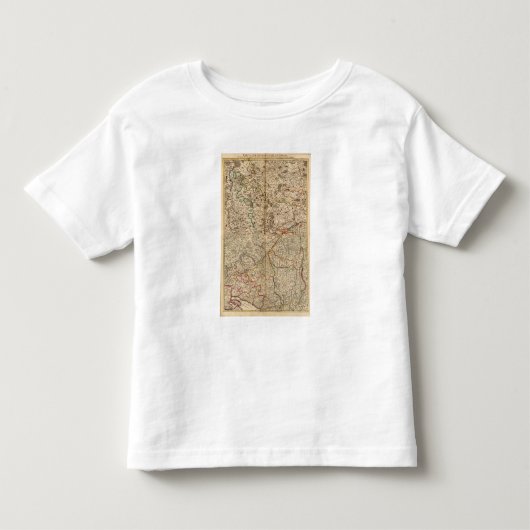 ドイツの森林の刻まれた地図 トドラーTシャツ (正面)