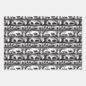 ドイツの森林動物ヴィンテージアウトドアスマン ラッピングペーパーシート (正面2)