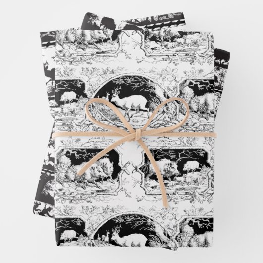 ドイツの森林動物ヴィンテージアウトドアスマン ラッピングペーパーシート (インサイチュ)