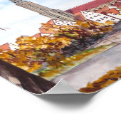 ドイツの正方形アクリ絵画ルのウルム大聖堂 ポスター (角)