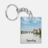 ドイツの歴史的な旧市街、レーゲンスブルク キーホルダー (正面左)