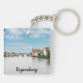 ドイツの歴史的な旧市街、レーゲンスブルク キーホルダー (裏面)
