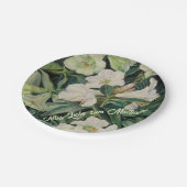 ドイツの母の日ホワイトフローラ紙プレート ペーパープレート (アングル)