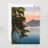 ドイツの湖に沈む夕日 ポストカード (正面/裏面)