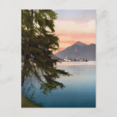 ドイツの湖に沈む夕日 ポストカード (正面)