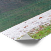 ドイツの湖に沿った静かなベンチ ポスター (角)