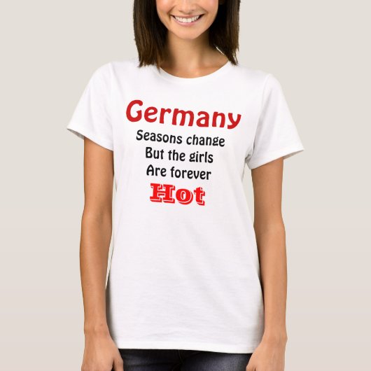 ドイツの熱い女の子Tシャツ Tシャツ (正面)
