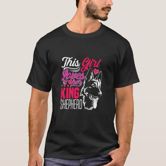 ドイツの牧羊犬 Tシャツ (正面)