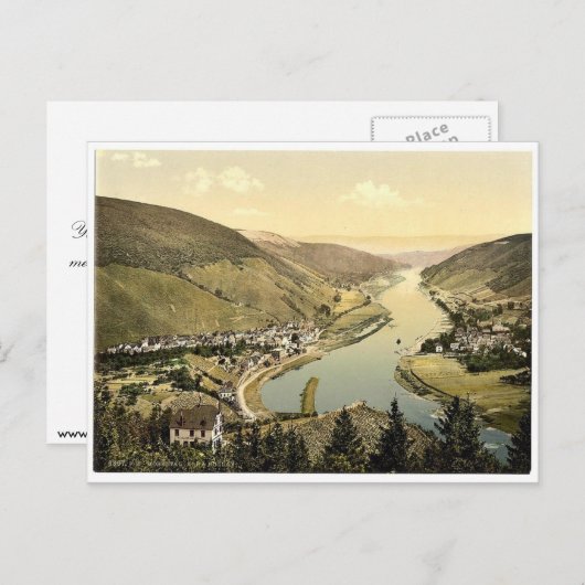 ドイツの珍しいPの谷、モゼル、アルフとブルレイ ポストカード (正面/裏面)