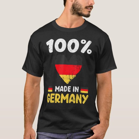 ドイツの男の子の女の子の子で100%作られた Tシャツ (正面)