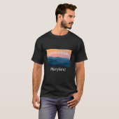ドイツの町メリーランド山の日没の故郷 Tシャツ (正面フル)