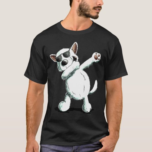 ドイツの白い羊飼い犬 Tシャツ (正面)