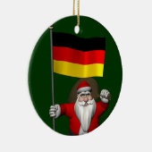 ドイツの看板を持つ愛らしいサンタクロース セラミックオーナメント (右)