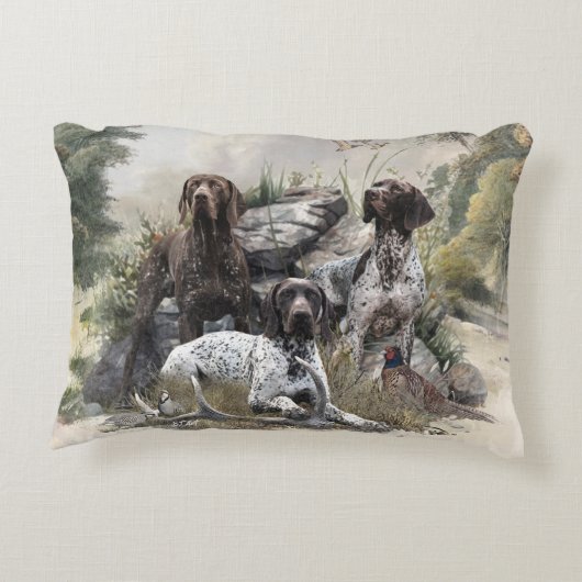 ドイツの短いポインタかドイツのクールザー アクセントクッション (裏面)