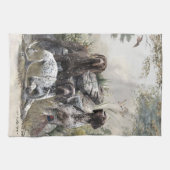 ドイツの短いポインタかドイツのクールザー キッチンタオル (横)