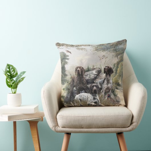 ドイツの短いポインタかドイツのクールザー クッション (椅子)