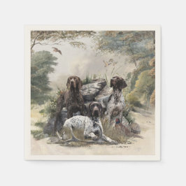 ドイツの短いポインタかドイツのクールザー スタンダードカクテルナプキン