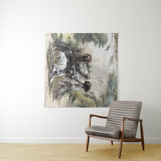 ドイツの短いポインタかドイツのクールザー タペストリー (インサイチュ(横))