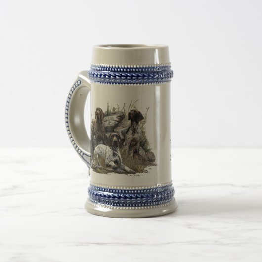 ドイツの短いポインタかドイツのクールザー ビールジョッキ (正面左)