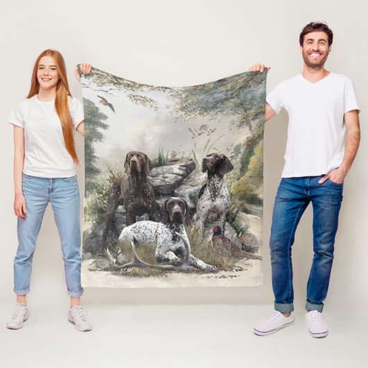 ドイツの短いポインタかドイツのクールザー フリースブランケット (インサイチュ)