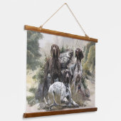 ドイツの短いポインタかドイツのクールザー 吊り下げ型タペストリー (傾斜あり)