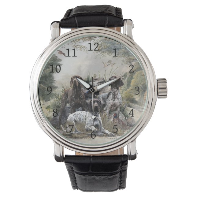 ドイツの短いポインタかドイツのクールザー 腕時計 (正面)