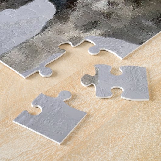 ドイツの短いポインタとサンタ・クリスマス ジグソーパズル (側面)