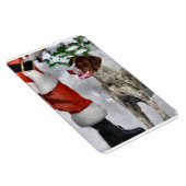 ドイツの短いポインタとサンタ・クリスマス マグネット (右側)