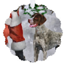 ドイツの短いポインタのクリスマスプレゼント