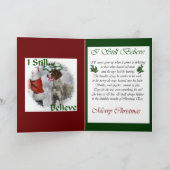 ドイツの短いポインタのクリスマスプレゼント シーズンカード (内部)