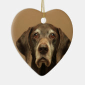 ドイツの短いポインタのクリスマス装飾 セラミックオーナメント (右)