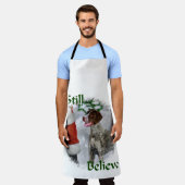 ドイツの短いポインタのクリスマス エプロン (着用した状態)