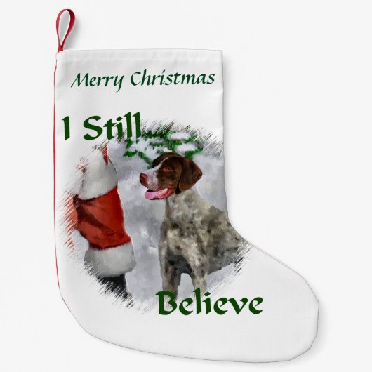 ドイツの短いポインタのクリスマス スモールクリスマスストッキング (正面)