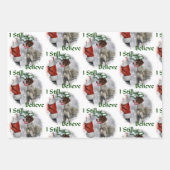 ドイツの短いポインタのクリスマス ラッピングペーパーシート (正面)