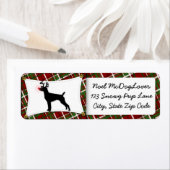 ドイツの短いポインタのクリスマス ラベル (インサイチュ)