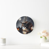 ドイツの短いポインタの夜の空の月 ラウンド壁時計 (ホーム)