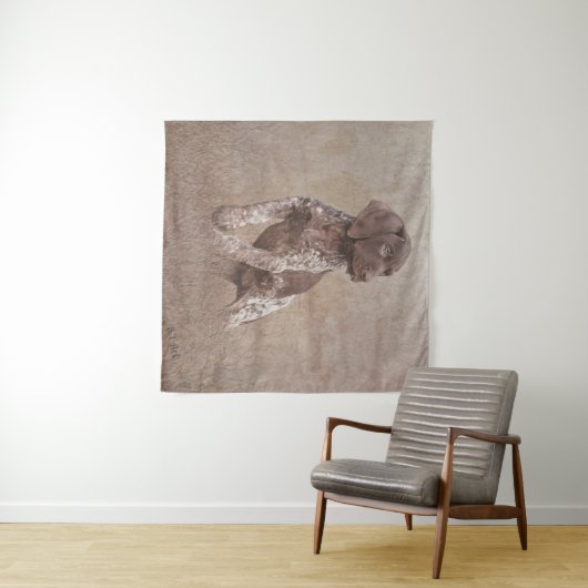 ドイツの短いポインタの子犬 タペストリー (インサイチュ(横))