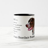 ドイツの短いポインタの贈り物 ツートーンマグカップ (中央)