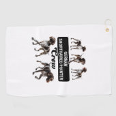 ドイツの短いポインタクルー ゴルフタオル (横)