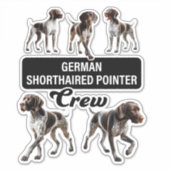 ドイツの短いポインタクルー シール (正面)