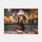 ドイツの短いポインタークリスマスクッキー ドアマット (正面)