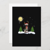 ドイツの短いポインタークリスマスライトサンタ 招待状 (正面/裏面)