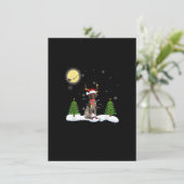 ドイツの短いポインタークリスマスライトサンタ 招待状 (スタンド正面)