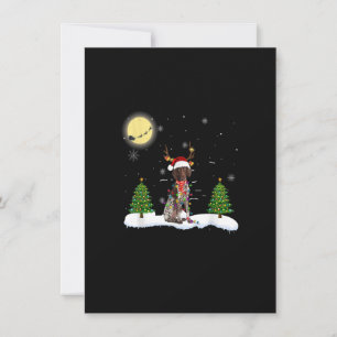 ドイツの短いポインタークリスマスライトサンタ 招待状