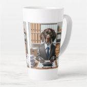 ドイツの短いポインタ作業会計士 カフェラテマグ (右アングル)