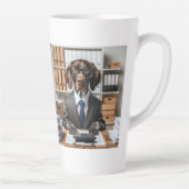 ドイツの短いポインタ作業会計士 カフェラテマグ (右)