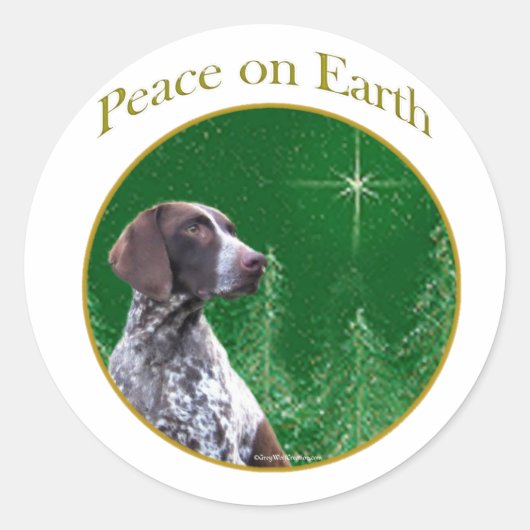 ドイツの短いポインタ平和 ラウンドシール (正面)