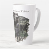 ドイツの短いポインタ愛好家 カフェラテマグ (右アングル)