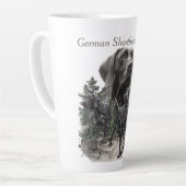 ドイツの短いポインタ愛好家 カフェラテマグ (左アングル)